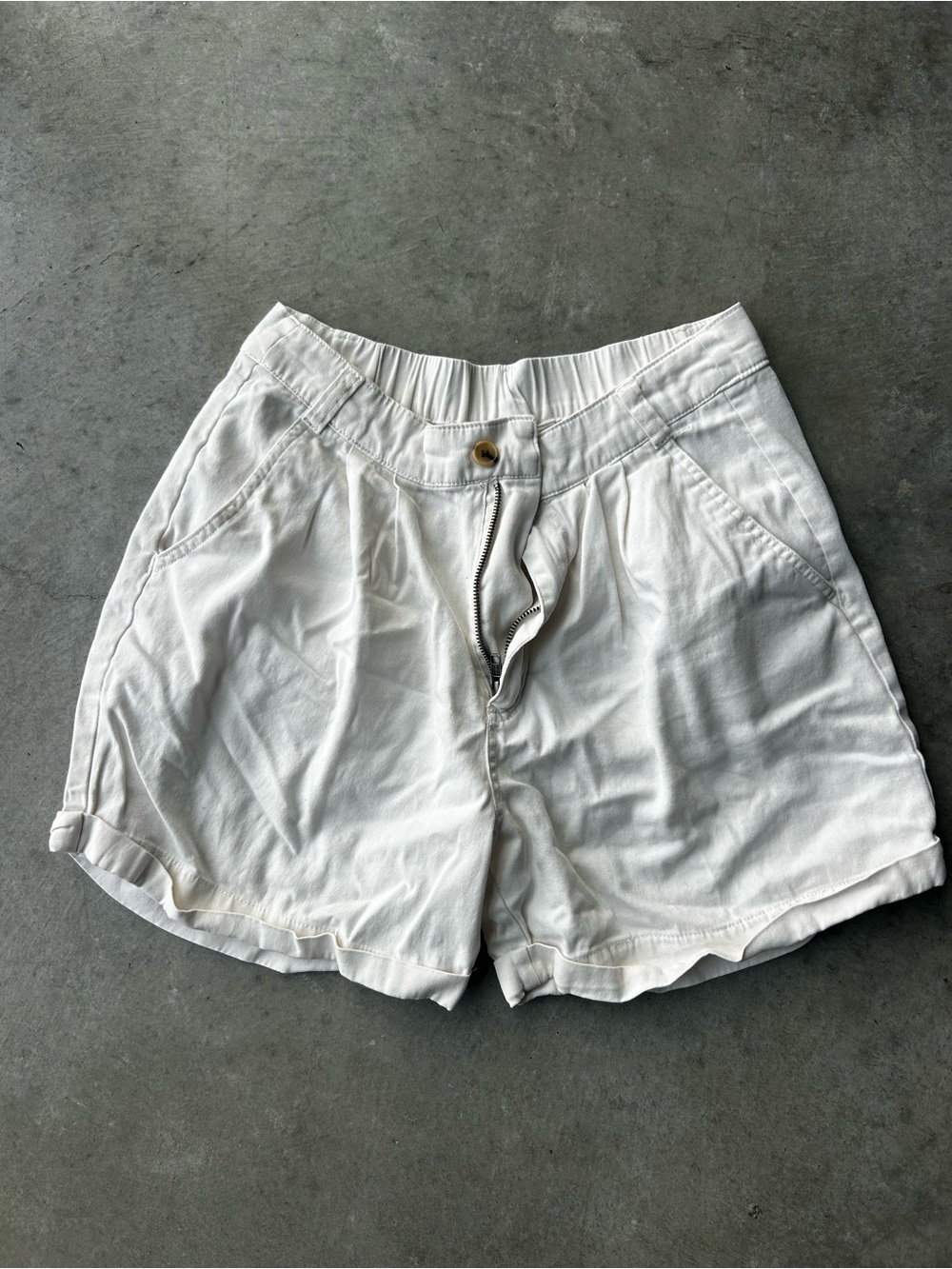 wild fable White High Waist Casual Shorts